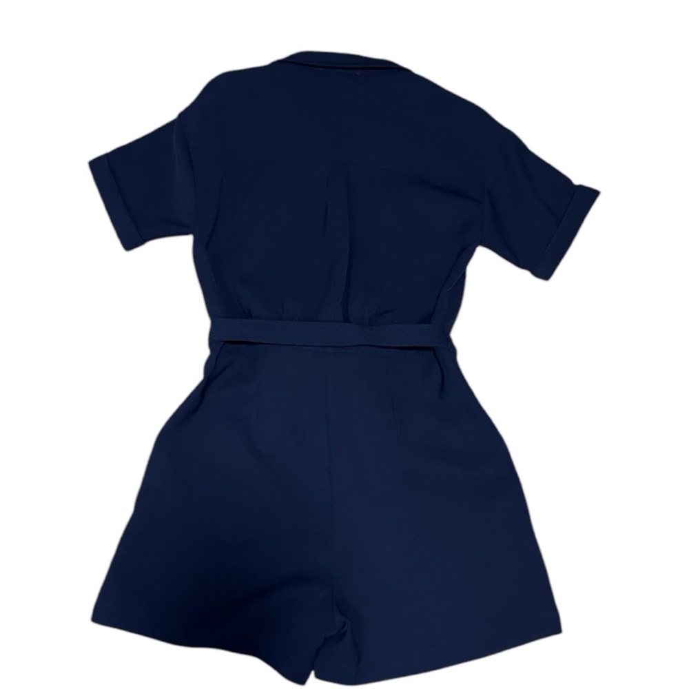 Greylin Navy Blue Button-Up Shorts Romper Size Small NWT - Picture 3 of 3